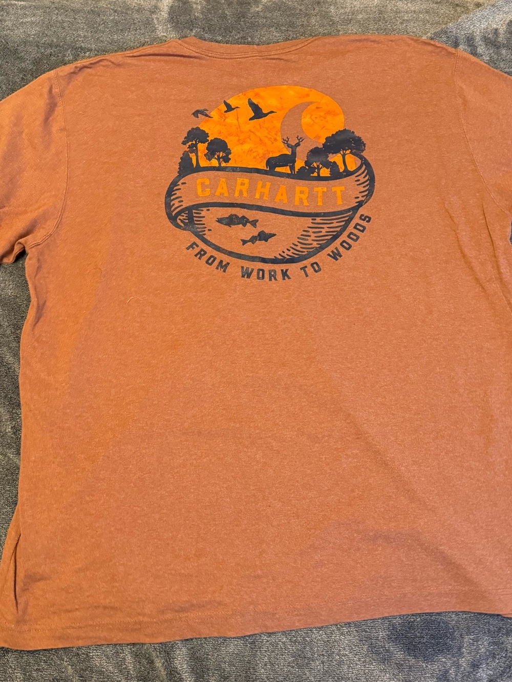 Carhartt Men's Rust Orange Short-Sleeve Graphic Tee